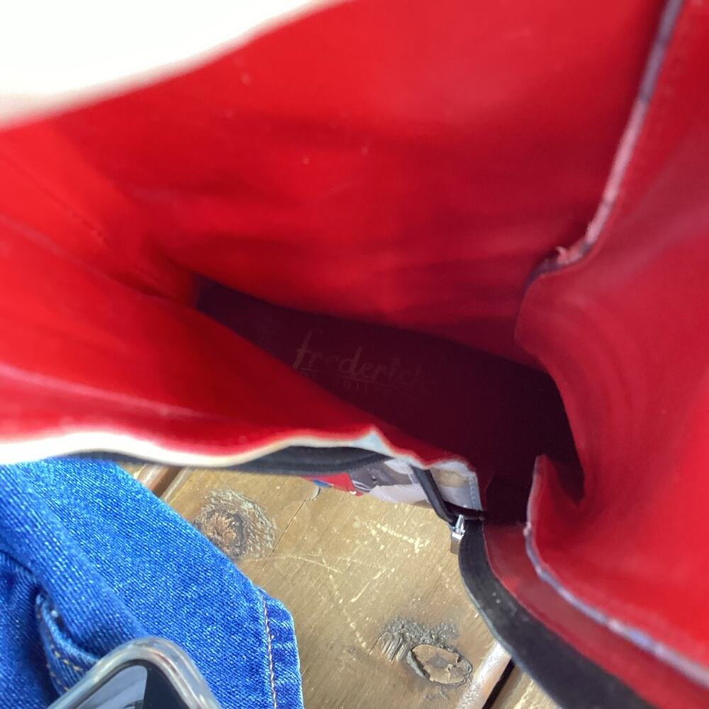 Y2K Red Stiletto Lace Up Pointy Ankle Graphic  Fredericks of Hollywood Boots 7.5 - Picture 5 of 8